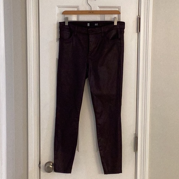Kut from the Kloth Denim - KUT from the Kloth Deepest Plum Coated Skinny Jeans